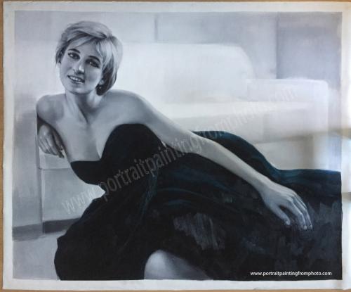10b Princess Diana, finished painting