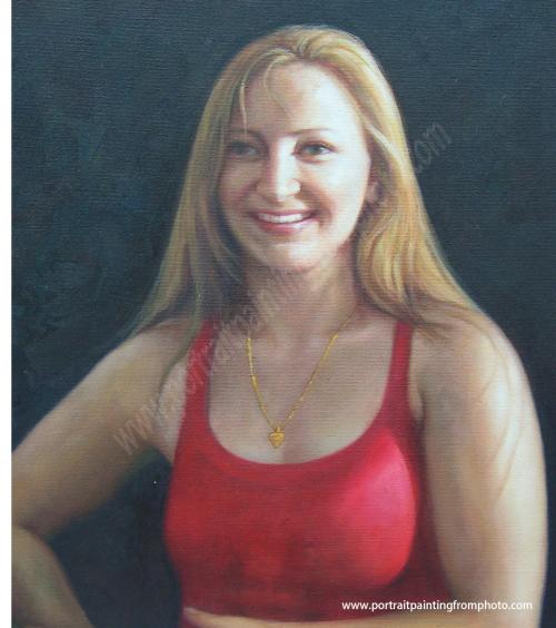12 Young girl portrait 1, painting