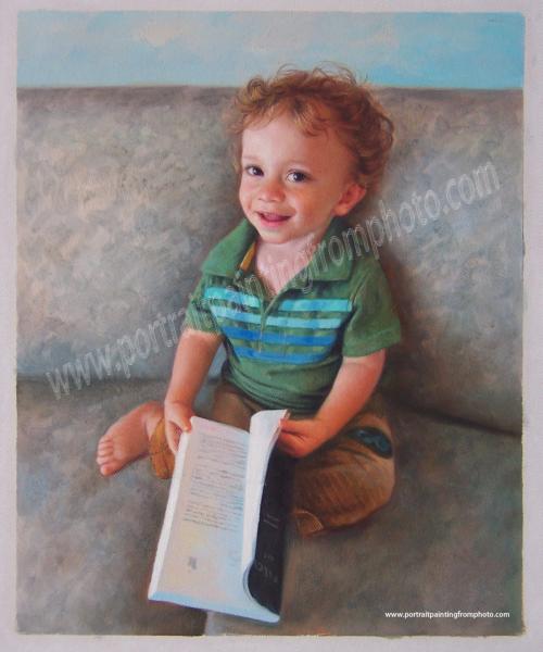 12 chlid portrait on canvas 12