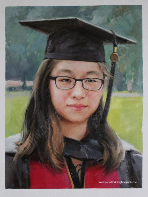 13a Young girl portrait 2, finished painting