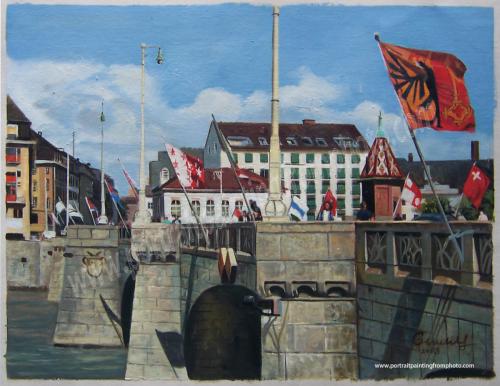 cityscape painting from photo 15
