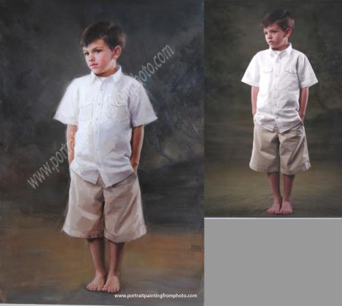 17 Little boy portrait from photo 17