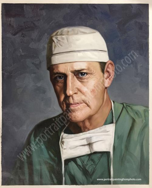 1 doctor portrait on canvas