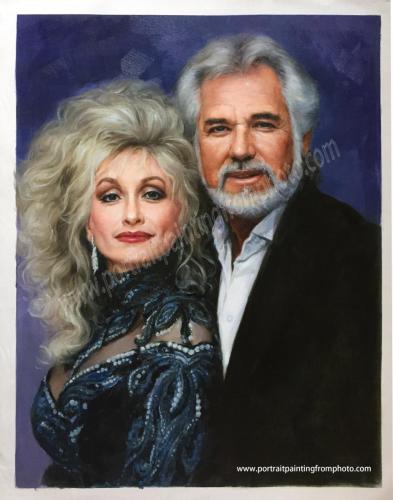 1b, Couples portrait 1, painting