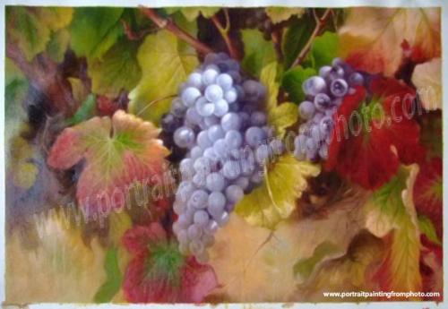 grape painting from photo 1
