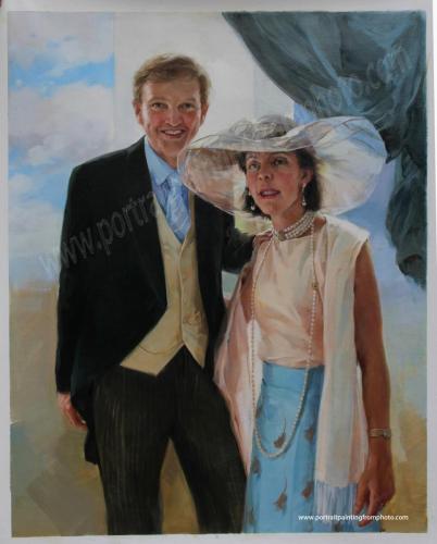4, couples portrait 4, oil painting portrait from photo