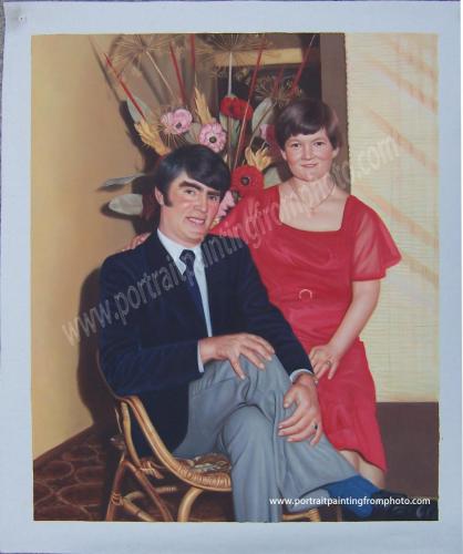 6b, couples portrait 6, oil painting