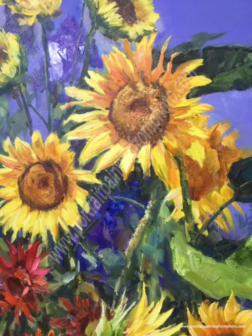 sunflower painting 7, detail b