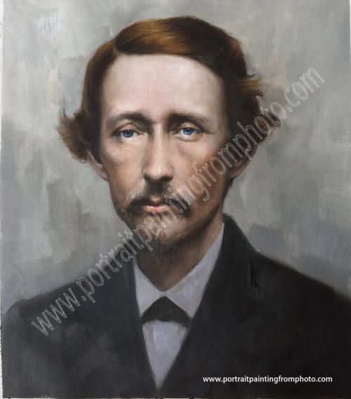 7b man portrait from old photo 1, colored