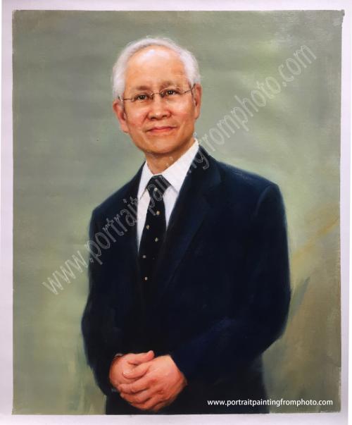 8a Man portrait on canvas