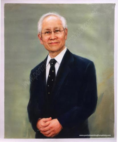 Man portrait on canvas